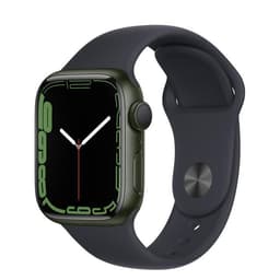 Apple Watch Series 7 (2021) GPS 41 mm - Aluminium Grün - Sportarmband Schwarz