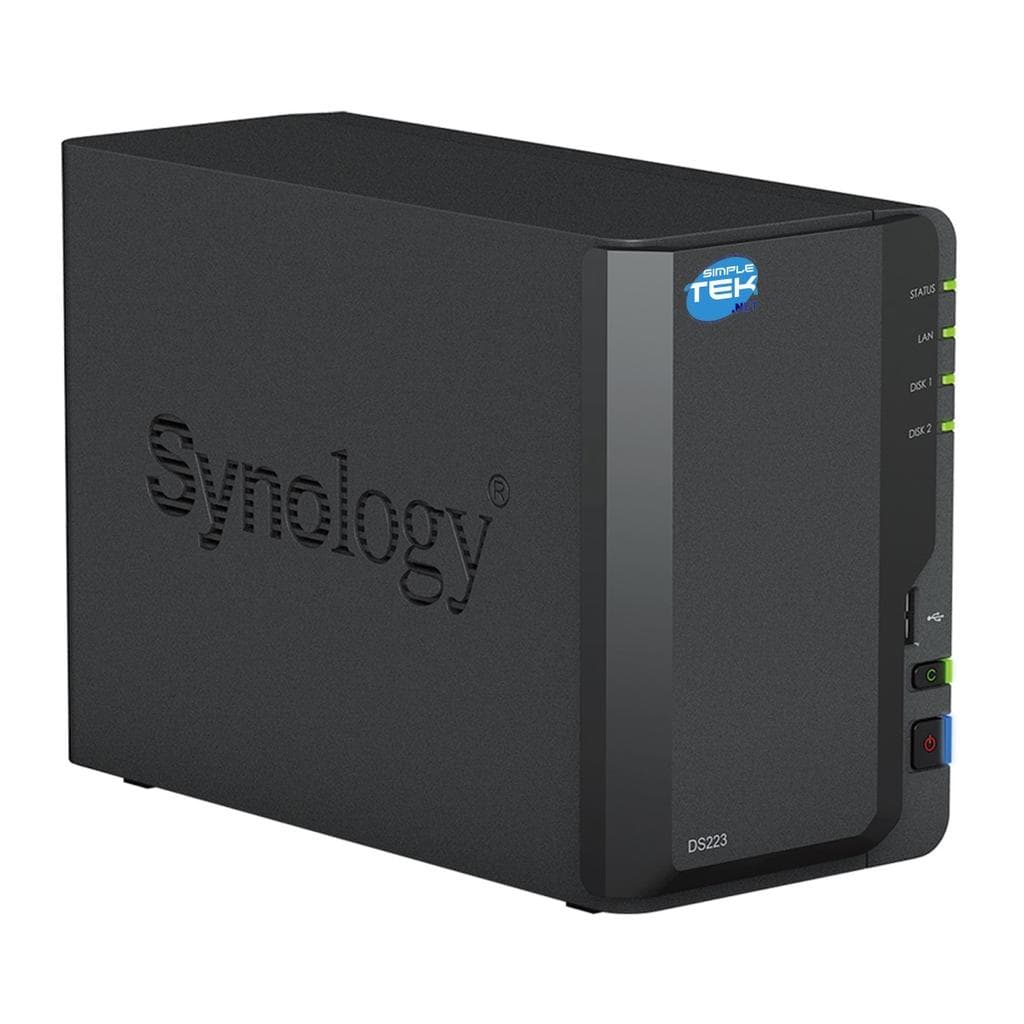 Synology DS223 NAS 2-Bay, Hot swap, USB Copy - 0GB - 2 GB RAM Realtek RTD1619B