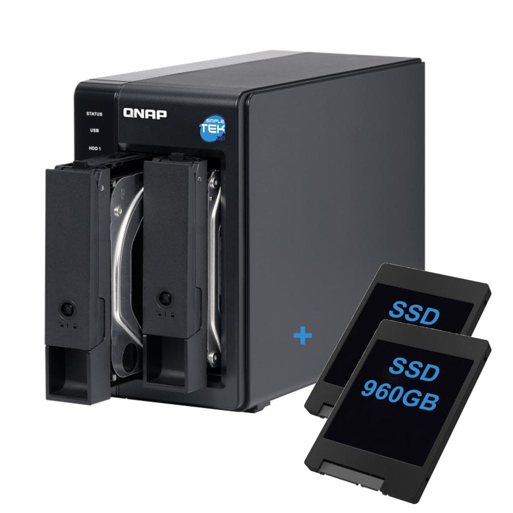 Qnap TR-002 DAS Storage 2-Bay - 1920GB - 0 GB RAM Microprocessor with hardware RAID