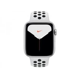Apple Watch Series 5 (2019) GPS 44 mm - Aluminium Silber - Nike Sportarmband Weiß/Schwarz