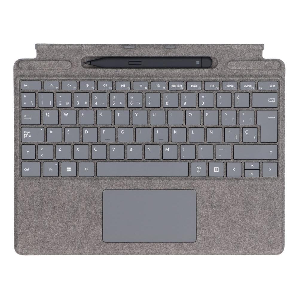 Microsoft Tastatur QWERTY Spanisch Wireless mit Hintergrundbeleuchtung Surface Pro X / 8 / 9 Signature Keyboard + Slim Pen