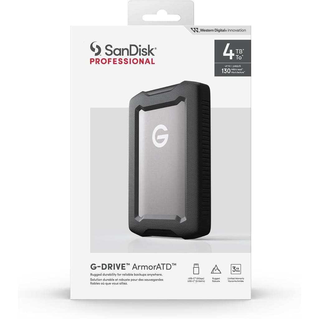 Sandisk Professional G-DRIVE ARMORATD Externe Festplatte - HDD 5 TB USB 3.2 Gen 1
