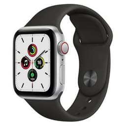 Apple Watch Series SE 1 (2020) GPS + Cellular 40 mm - Aluminium Silber - Sportarmband Schwarz