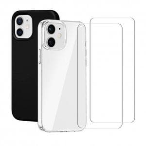 Hülle iPhone 12 mini und 2 schutzfolien - TPU - Transparent