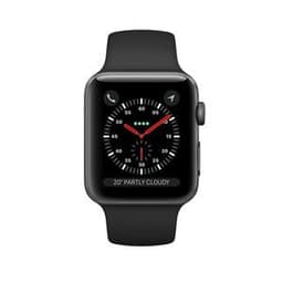 Apple Watch (Series 3) 2017 GPS 42 mm - Aluminium Space Grau - Sportarmband Schwarz