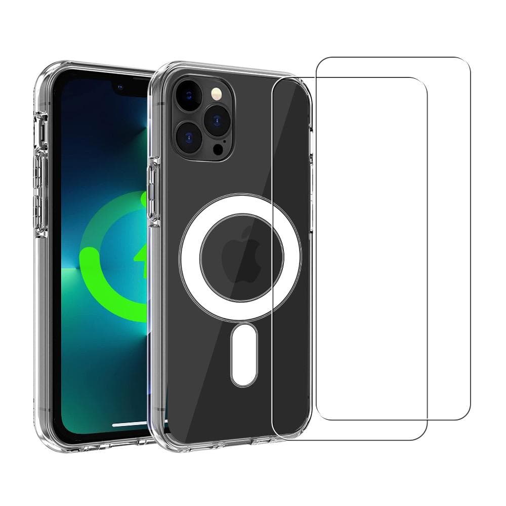 Hülle iPhone 13 Pro Max und 2 schutzfolien - TPU - Transparent