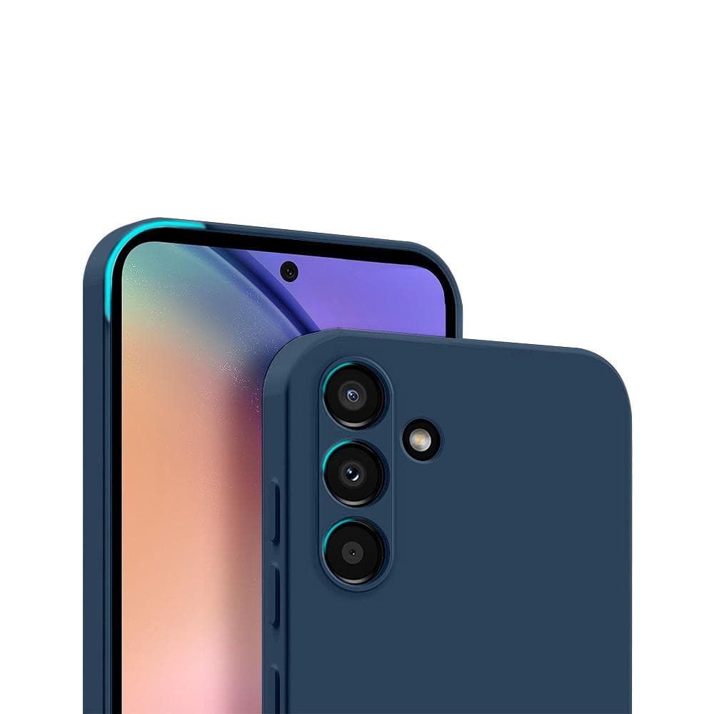 Hülle Galaxy A54 und 2 schutzfolien - Silikon - Blau