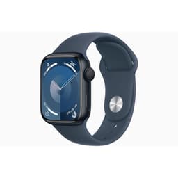 Apple Watch Series 8 (2022) GPS + Cellular 45 mm - Aluminium Mitternacht - Sportarmband Blau