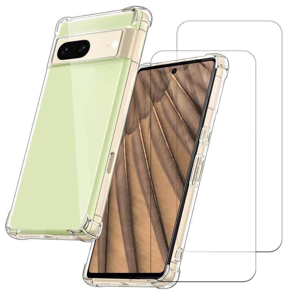 Hülle Google Pixel 7a und 2 schutzfolien - TPU - Transparent