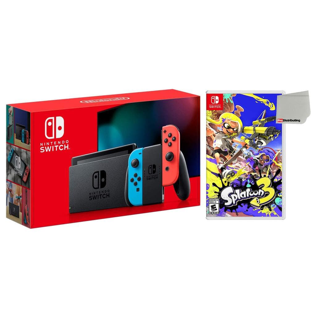 Switch 32GB - Schwarz + Splatoon 3