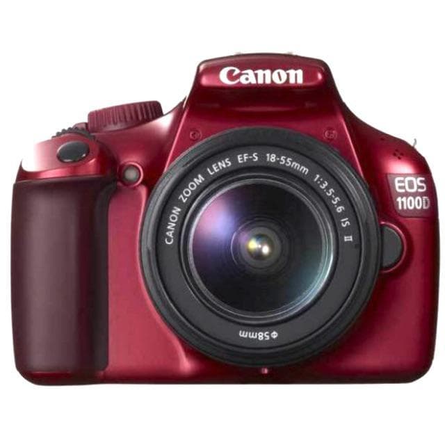 Spiegelreflex EOS 1100D - Rot + Canon EF-S 18-55mm f/3.5-5.6 IS II f/3.5-5.6