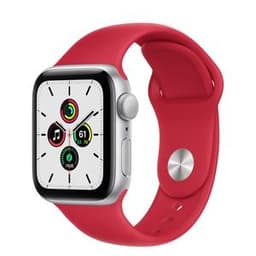 Apple Watch (Series 5) 2019 GPS 40 mm - Aluminium Silber - Sport loop Rot
