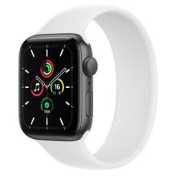 Apple Watch (Series SE) 2020 GPS 44 mm - Aluminium Space Grau - Sportarmband Weiß