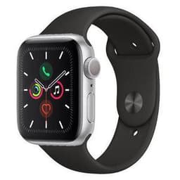 Apple Watch Series 5 (2019) GPS 44 mm - Aluminium Silber - Sportarmband Schwarz