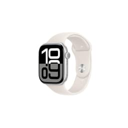 Apple Watch Series 10 (2024) GPS + Cellular 46 mm - Aluminium Silber - Sportarmband Polarstern