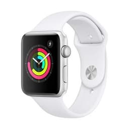 Apple Watch (Series 2) GPS 38 mm - Rostfreier Stahl Silber - Weiß