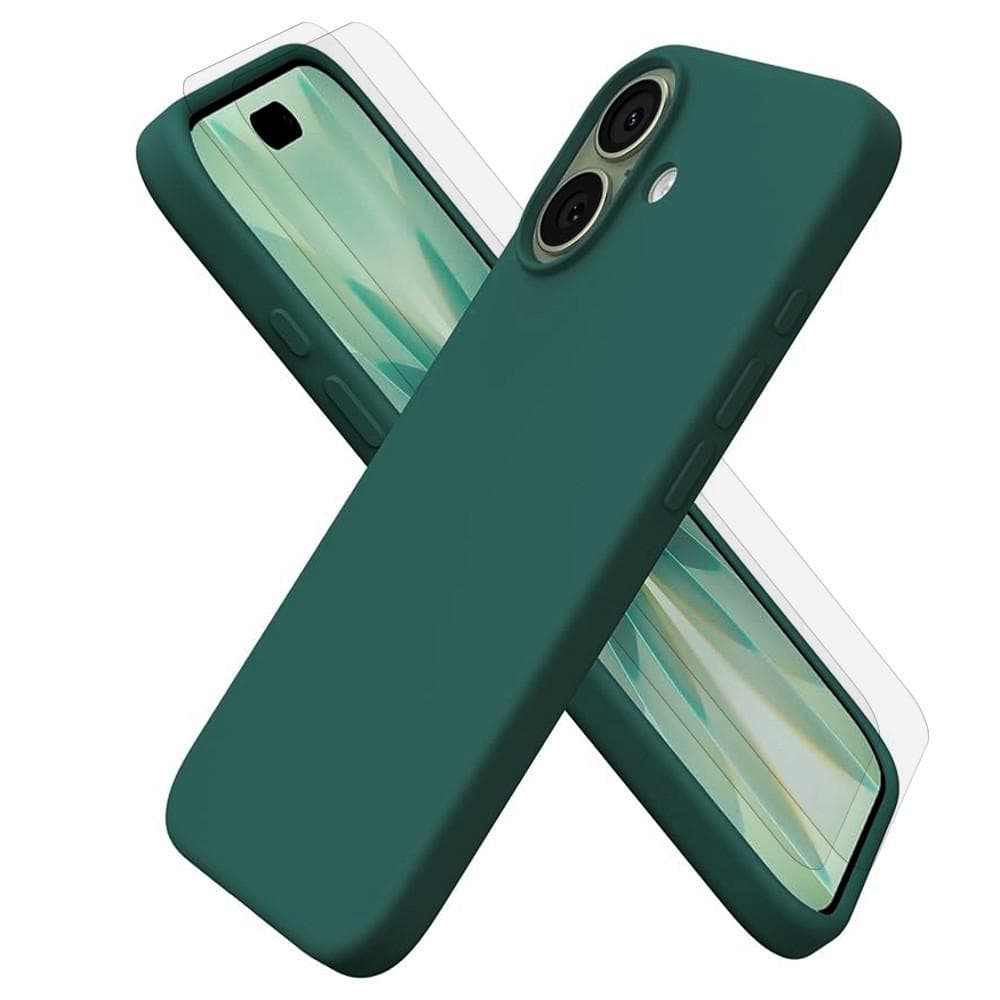 Hülle iPhone 17 und 2 schutzfolien - Silikon - Grün