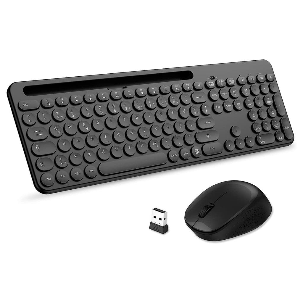 Simpletek Tastatur QWERTZ Deutsch Wireless M&K