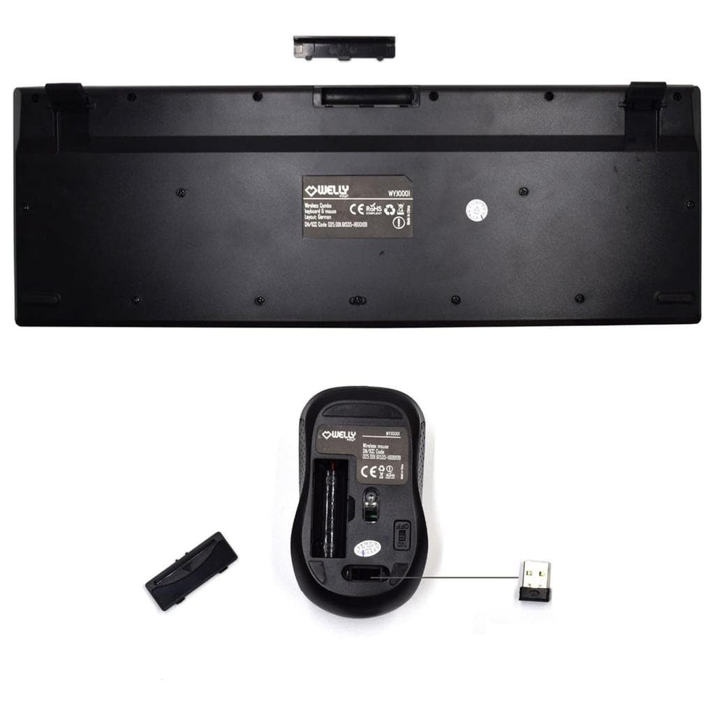 Simpletek Tastatur QWERTZ Deutsch Wireless M&K