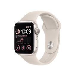 Apple Watch (Series SE) 2022 GPS 40 mm - Aluminium Weiß - Sportarmband Weiß