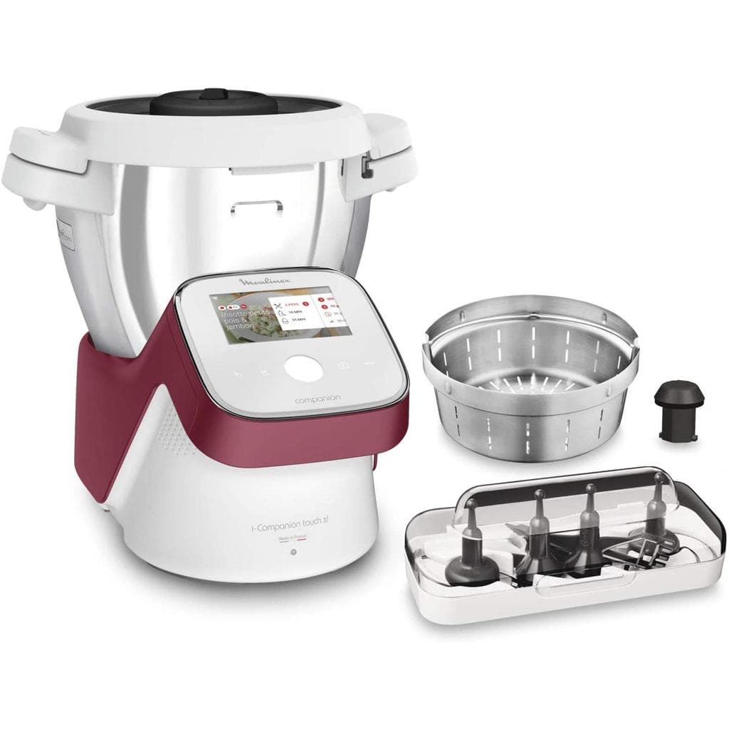 Multifunktionsküche Moulinex I-Companion Touch XL HF938E00 4,0000L -Weiß/Rot