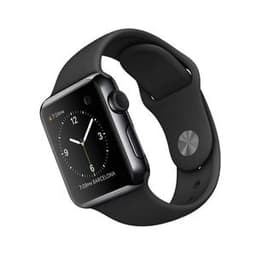 Apple Watch (Series 2) 2016 GPS 42 mm - Rostfreier Stahl Space Grau - Schwarz