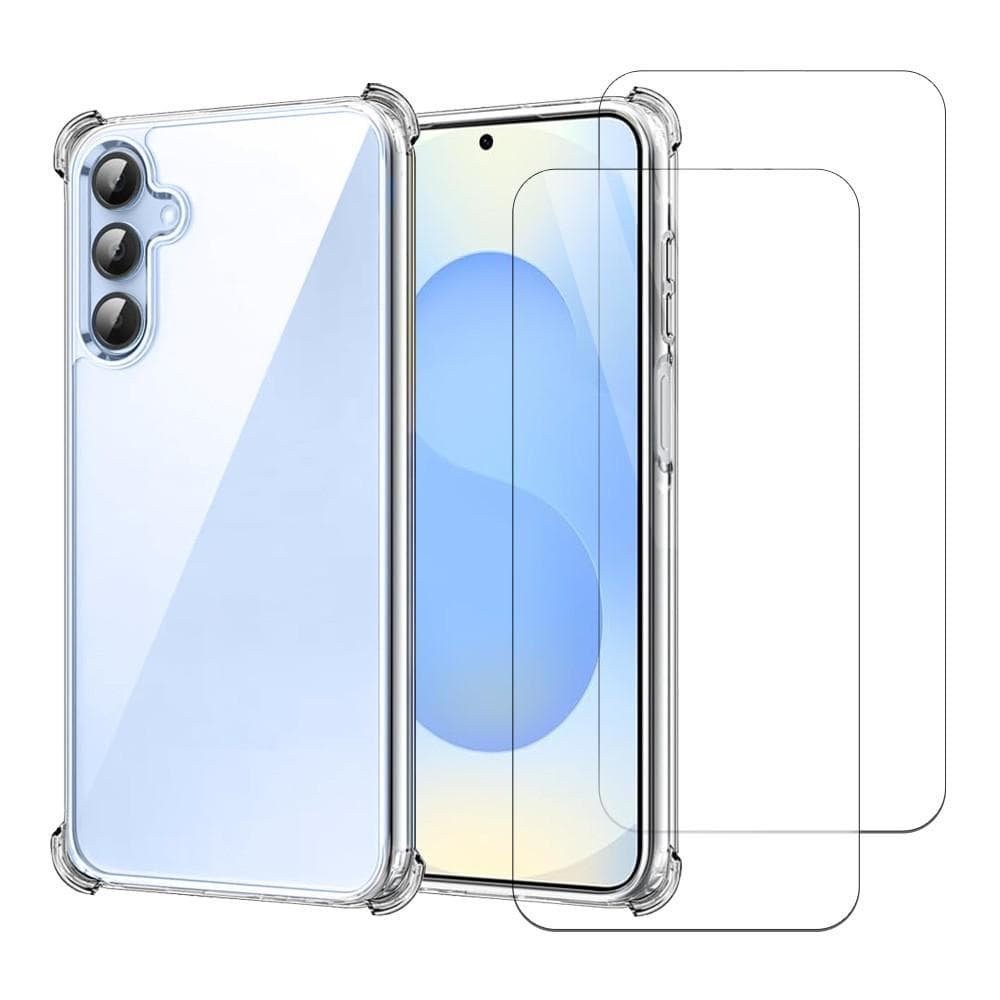 Hülle Galaxy S25 und 2 schutzfolien - TPU - Transparent