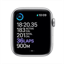 Apple Watch Series 5 (2019) - (Band nicht enthalten) - GPS + Cellular 44 mm - Silber Aluminium