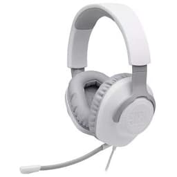 Jbl Quantum 100 Kopfhörer Noise cancelling gaming mit kabel mit Mikrofon - Weiß