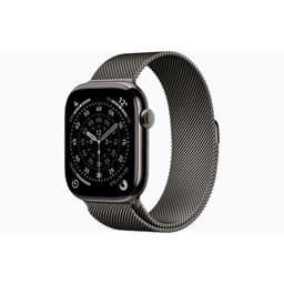 Apple Watch (2025) GPS + Cellular 46 mm - Titan Schiefer - Milanaise Armband Schwarz