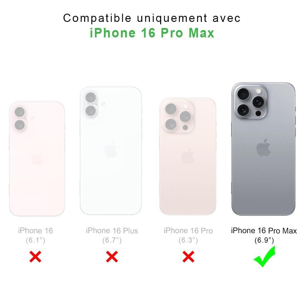 Back Market Hülle iPhone 16 Pro und schutzfolie - Recycelter Kunststoff - Schwarz