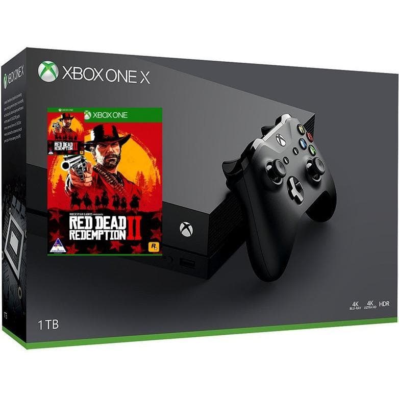 Xbox One X 1000GB - Schwarz + Red Dead Redemption 2