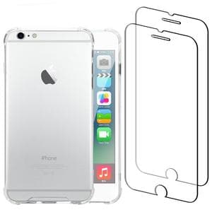 Hülle iPhone 6s Plus und 2 schutzfolien - Recycelter Kunststoff - Transparent
