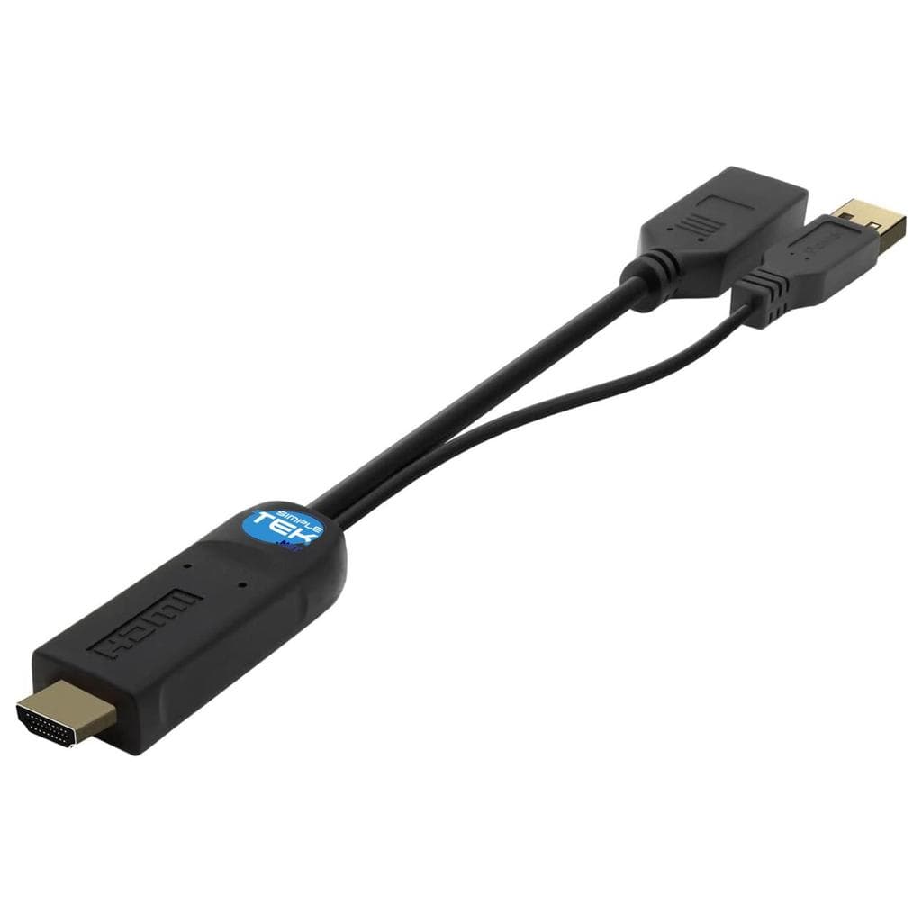 Aisens HDMI male, DisplayPort female, Powered by USB-A, 10 cm Kabel