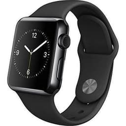Apple Watch (Series 1) 2016 GPS 42 mm - Rostfreier Stahl Space Grau - Schwarz