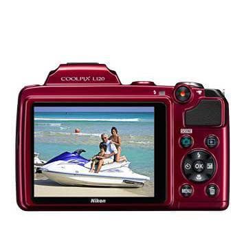 Kompakt Kamera Coolpix L120 - Rot + Nikon Nikkor Wide Optical Zoom VR 25-525 mm f/3.1-5.8 f/3.1-5.8