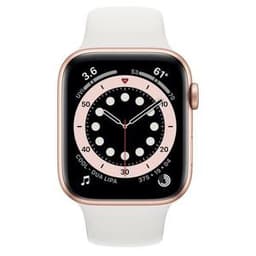 Apple Watch (Series 5) 2019 GPS + Cellular 44 mm - Aluminium Gold - Sportarmband Weiß