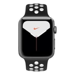 Apple Watch Series 5 (2019) GPS + Cellular 44 mm - Aluminium Space Grau - Nike Sportarmband Schwarz/Weiß