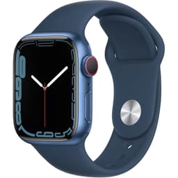 Apple Watch Series 7 (2021) GPS + Cellular 45 mm - Aluminium Blau - Sportarmband Blau