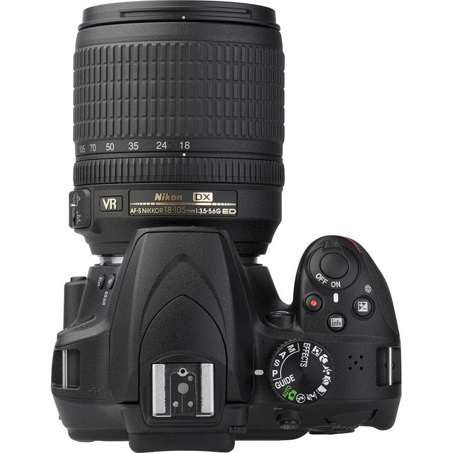 Spiegelreflex D3400 - Schwarz + Nikon Nikkor AF-S DX 18-105 mm f/3.5-5.6G ED VR f/3.5-5.6