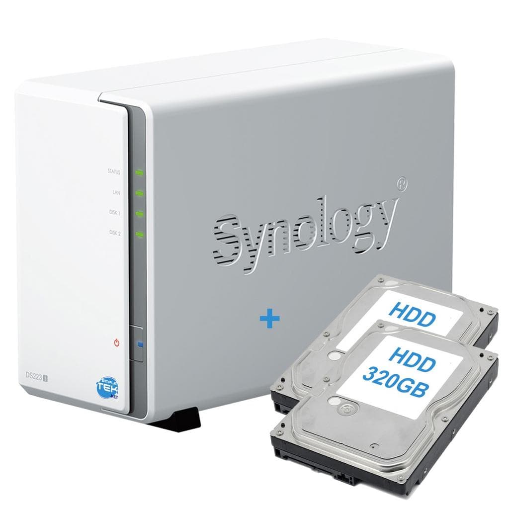 Synology DS223j NAS 2-Bay - 640GB - 0 GB RAM Realtek RTD1619B