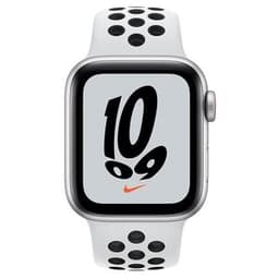 Apple Watch (Series SE) 2021 GPS + Cellular 40 mm - Aluminium Silber - Nike Sportarmband Weiß