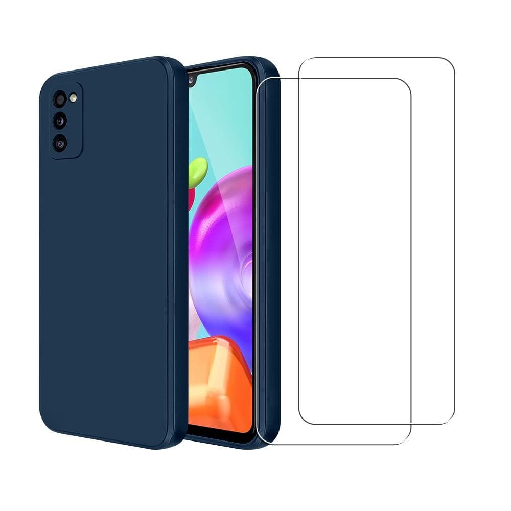 Hülle Galaxy A41 und 2 schutzfolien - Silikon - Blau