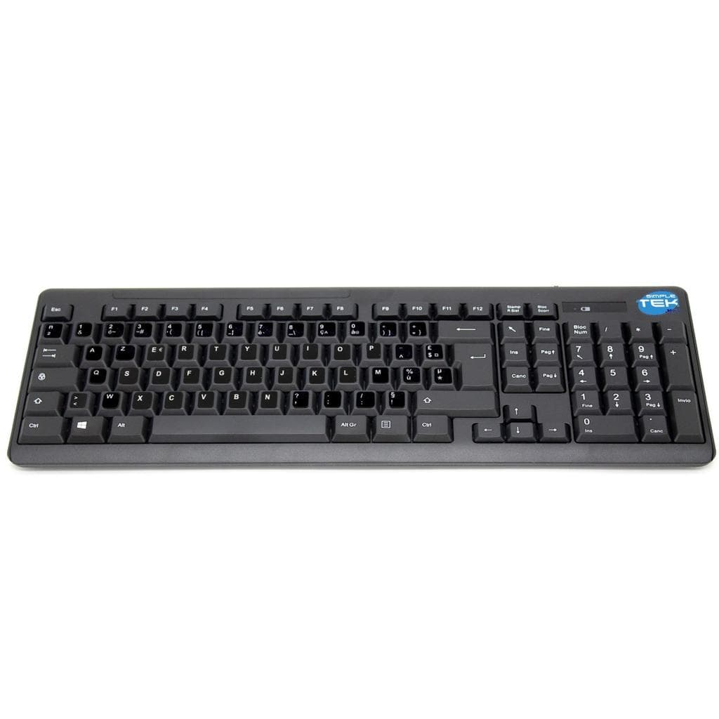 Simpletek Tastatur AZERTY Französisch Wireless Mouse + Keyboard with Stickers 1000 DPI 2.4G Nano reciever