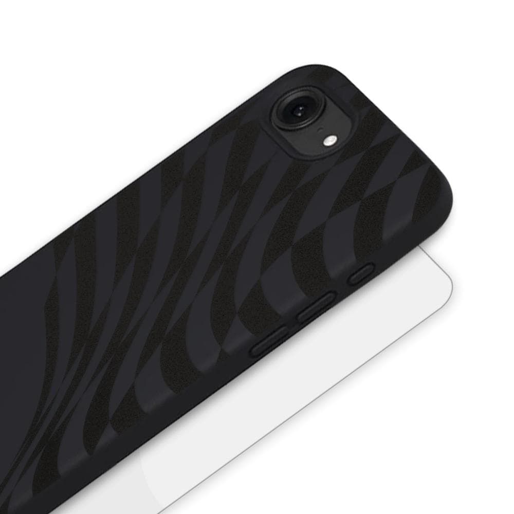 Back Market Hülle iPhone 16e und schutzfolie - Recycelter Kunststoff - Schwarz