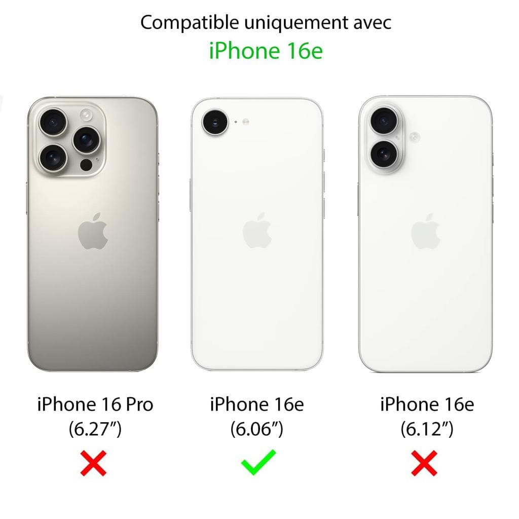 Back Market Hülle iPhone 16e und schutzfolie - Recycelter Kunststoff - Schwarz