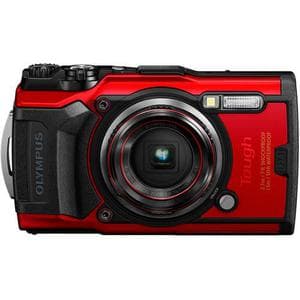 Kompakt Kamera Tough TG-6 - Rot/Schwarz + Olympus 4X Wide Optical Zoom Lens 25-100mm f/2-4.9 f/2-4.9