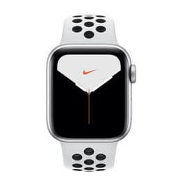 Apple Watch (Series 5) 2019 GPS + Cellular 40 mm - Aluminium Silber - Pure Platinum/Schwarz