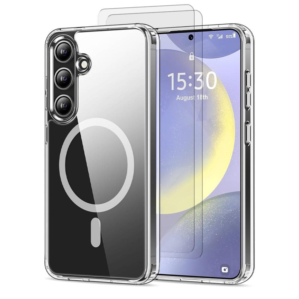 Hülle Galaxy S24 und 2 schutzfolien - TPU - Transparent