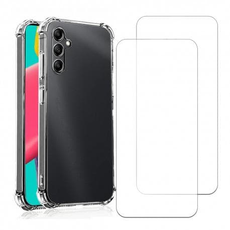 Hülle Galaxy A14 und 2 schutzfolien - TPU - Transparent